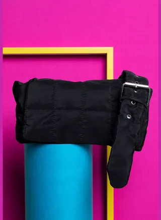 Solid Magnet Lock Hand Bag with Buckle detail