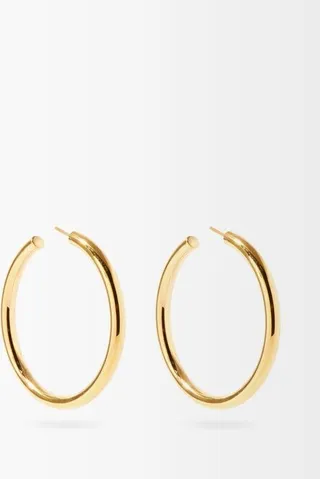 Large Recycled 14kt Gold-vermeil Hoop Earrings