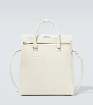 5AC leather-trimmed canvas bag