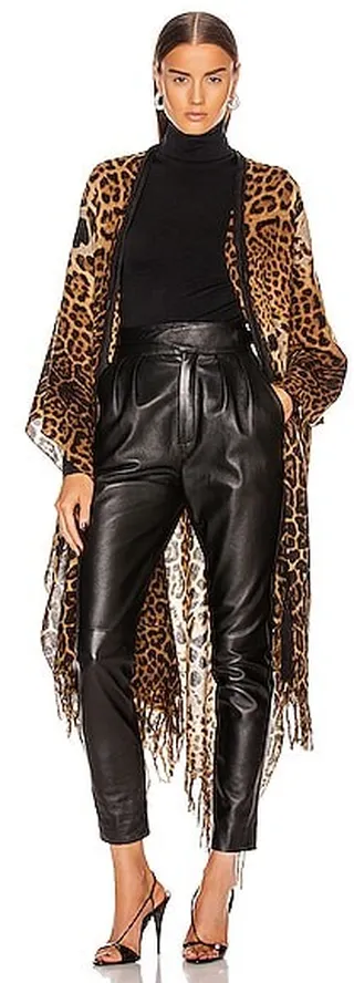 Saint Laurent Poncho in Brown