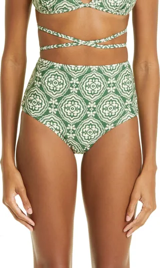 Medallion High Waist Bikini Bottoms
