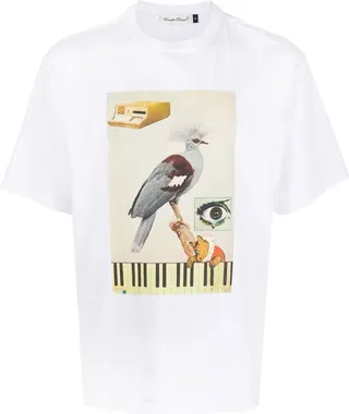 abstract-print T-shirt
