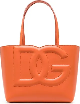 DG logo leather tote bag