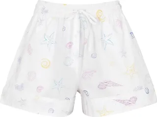 Ganni Printed Cotton-poplin Shorts