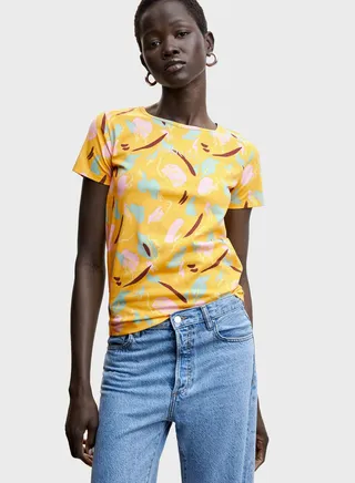 Printed Crew Neck T-Shirt