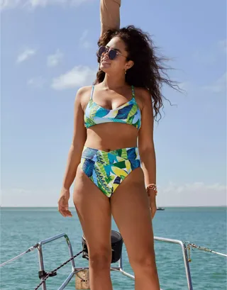 Aerie Crossover High Cut Cheeky Bikini Bottom
