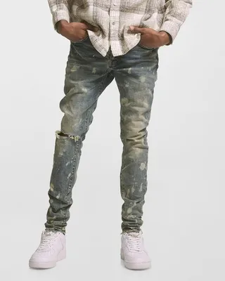 Men's Acid Blowout Skinny Jeans