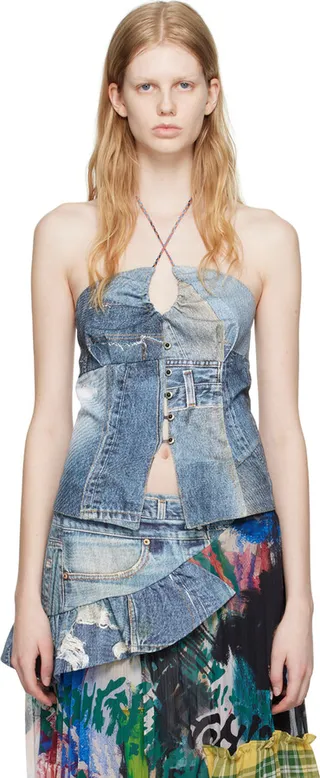 Andersson Bell Blue Paneled Camisole