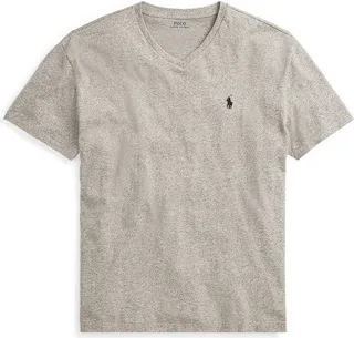 Classic Fit Jersey V-neck T-shirt T-shirt Grey