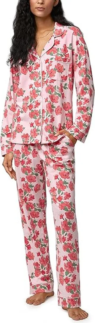 Bedhead PJs Long Sleeve Classic PJ Set (Sweet Hibiscus) Women's Pajama Sets