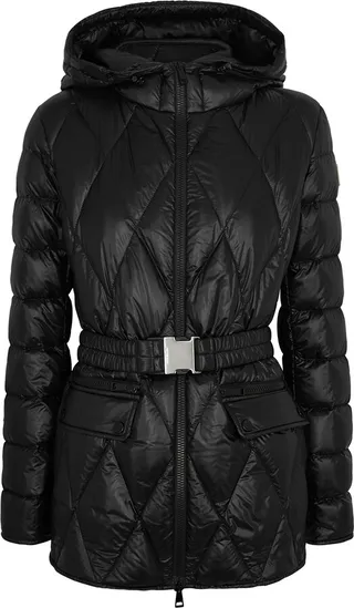 Moncler Serignan Belted Quilted Shell Coat