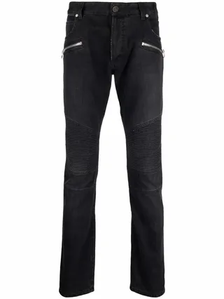 Skinny-Fit Biker Jeans