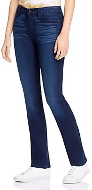 JEN7 by 7 For All Mankind High Rise Slim Straight Jeans in Classic Midnight Blue