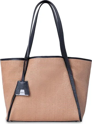 Medium Alex Raffia Bucket Tote