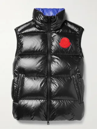 2 Moncler 1952 Sumido Logo-Appliquéd Quilted Glossed-Shell Down Gilet
