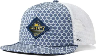 Faherty All Day Trucker Hat (Fish Scale Batik) Caps