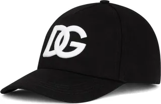 Black Logo Embroidered Baseball Cap