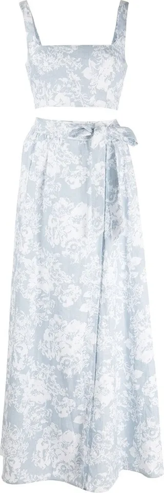Palm linen dress