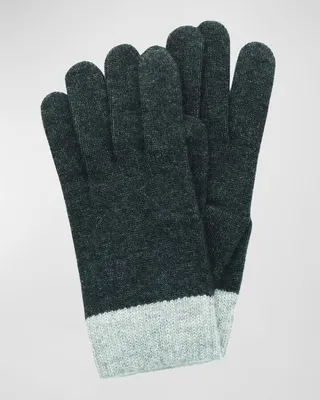 Men's Wool-Cashmere Knit Gloves