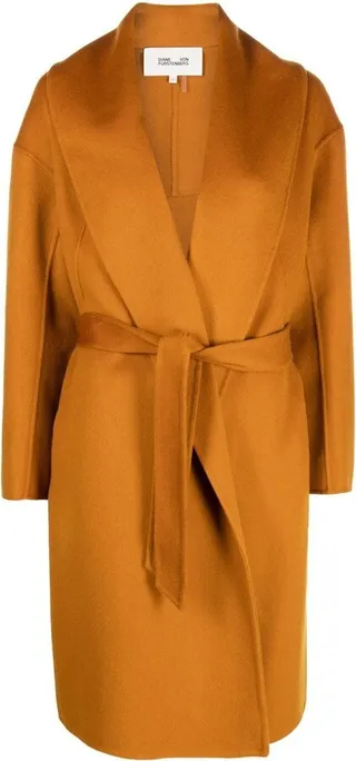 Nico wool tied-waist coat