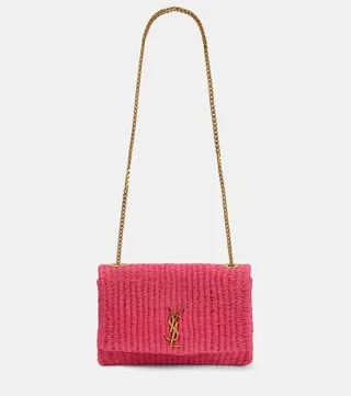 Kate Medium raffia shoulder bag
