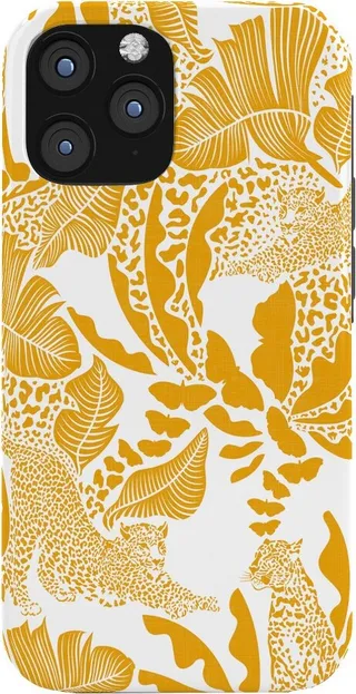evamatise Surreal Jungle in Bright Yellow Tough iPhone 12 PRO MAX Case - Society6