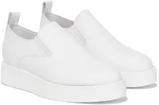 Leather slip-on sneakers