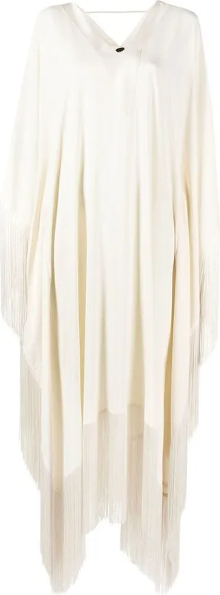 Asymmetric Fringe-Detail Dress