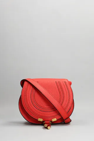 Mini Marcie Shoulder Bag In Red Leather