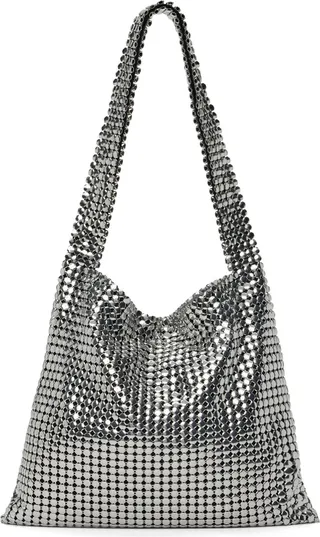 Paco Rabanne Silver Pixel Tote