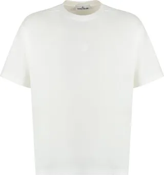 Stone Island Logo Printed Crewneck T-Shirt