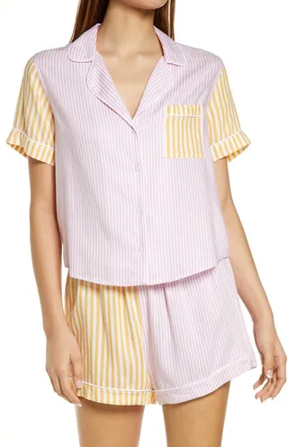 Darcie Stripe Colorblock Short Pajamas