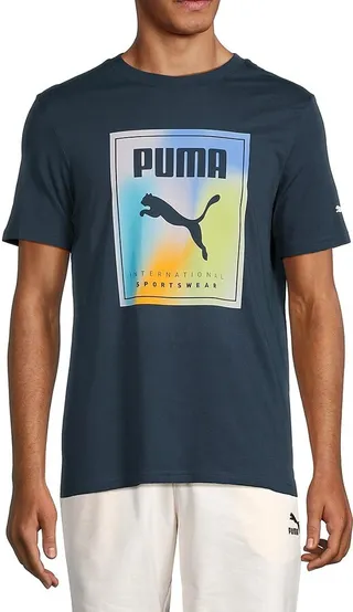 Stacked Ombre Crewneck Graphic Tee