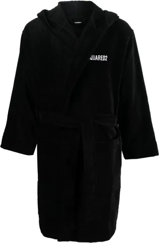 Logo-Detail Hooded Bathrobe