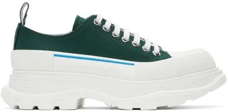 Alexander McQueen Green Tread Slick Low Sneakers