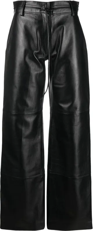 Carla high-waisted leather pants