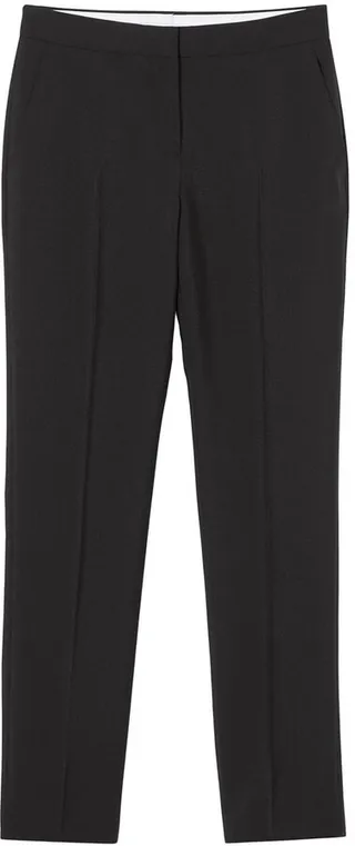 Mohair-Wool Blend Tailored Trousers