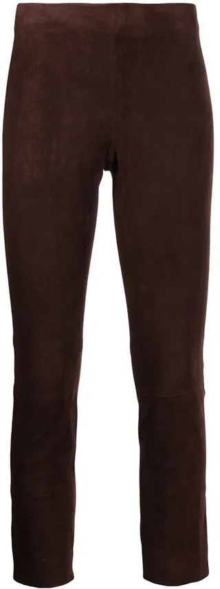 Suede Cropped Trousers