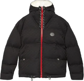 GG cotton canvas puffer jacket