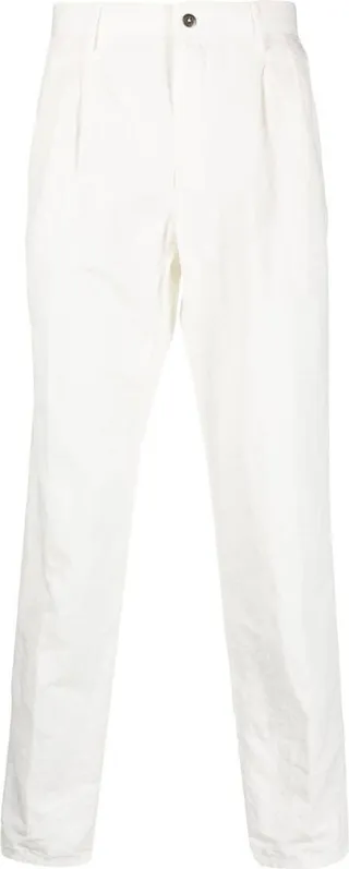Pleat-Detailing Tapered-Leg Trousers
