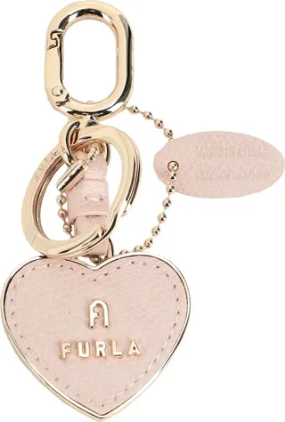Furla Magnolia Keyring Heart - Metallo+ares Key Ring Light Pink
