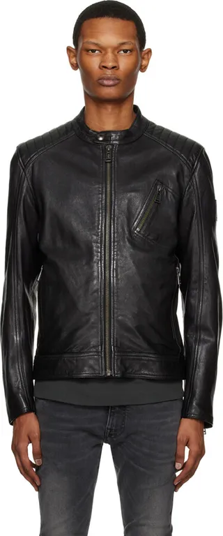 Belstaff Black V Racer Leather Jacket