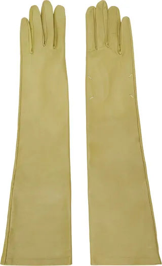 Maison Margiela Khaki Four Stitches Gloves