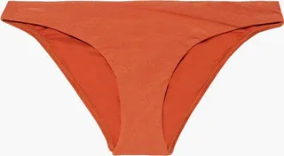 Separates Skinny ribbed stretch-satin low-rise bikini briefs