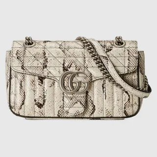 GG Marmont small python shoulder bag