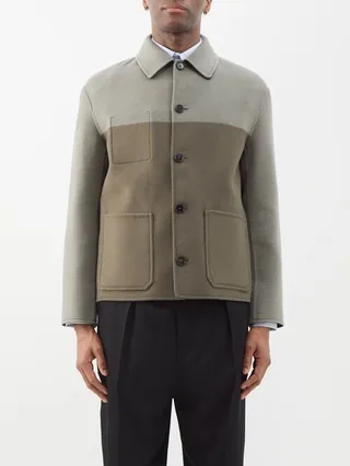 Reversible Wool-blend Workwear Jacket