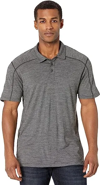 Smartwool Merino Sport 150 Polo (Medium Gray Heather) Men's Clothing