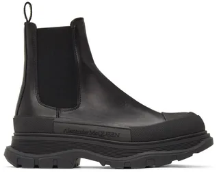 Alexander McQueen Black Tread Slick Chelsea Boots
