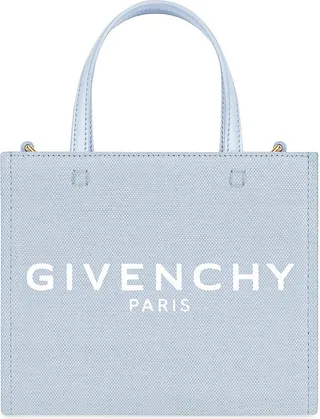 Mini G Tote Shopping Bag In Canvas
