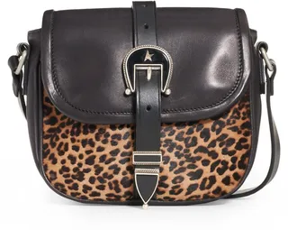 Small Rodeo Leather & Genuine Calf Hair Shoulder Bag